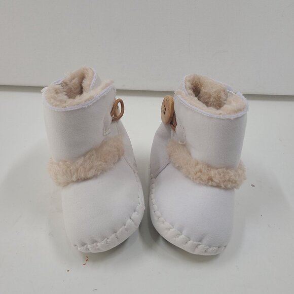 Jonbaem Newborn Baby Boys Girls Snow Winter Boots  White - Picture 3 of 8